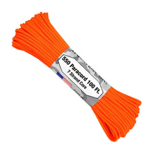 Load image into Gallery viewer, 550 Paracord- Neon Orange 100ft. 550 lb. Tensile Strength