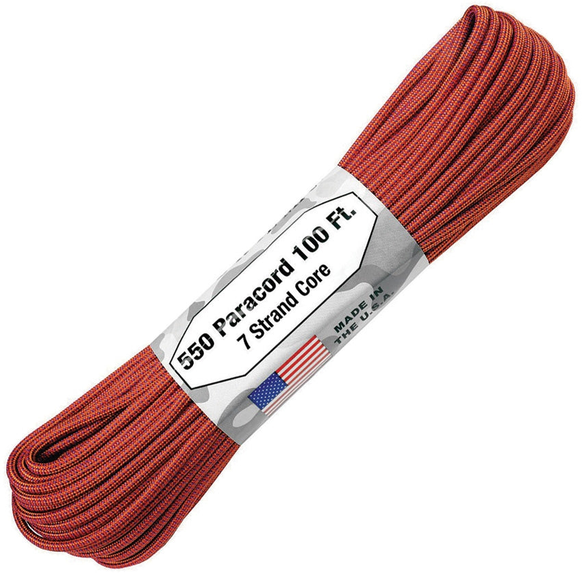 Color Changing 550 Paracord- Molten Orange 100 ft. 550 lb. Tensile Strength
