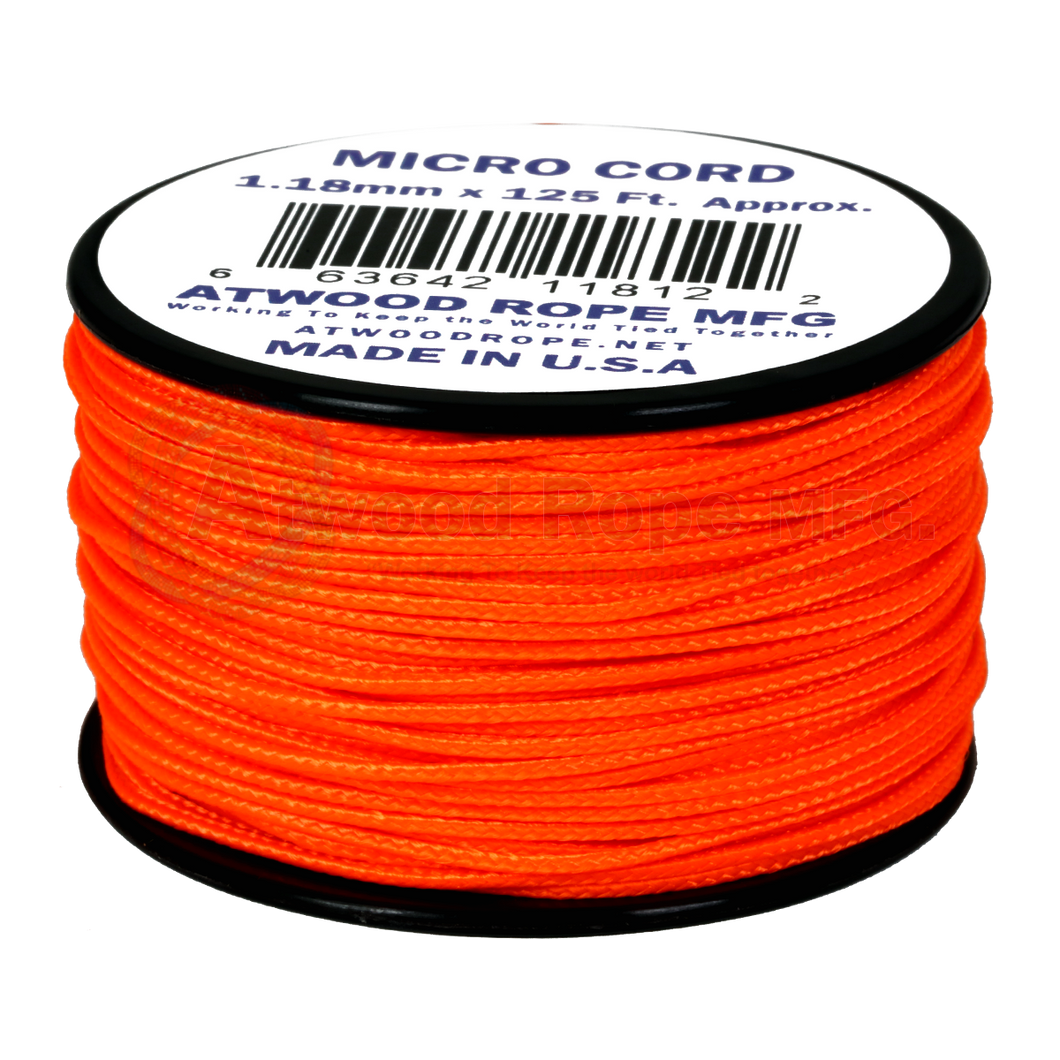Microcord- Neon Orange 125 ft. 100 lb. Tensile Strength